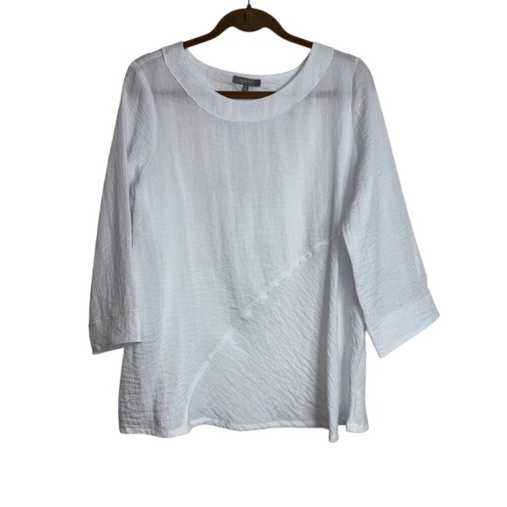 Habitat White Blouse Women's Size Medium Boho Layering